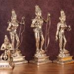 Brass Ram Darbar Antique Set | Lord Ram 23" with Family | Heritage Finish Divine Art | 27 kg Temple Grade Murti | Handcrafted Traditional Collection